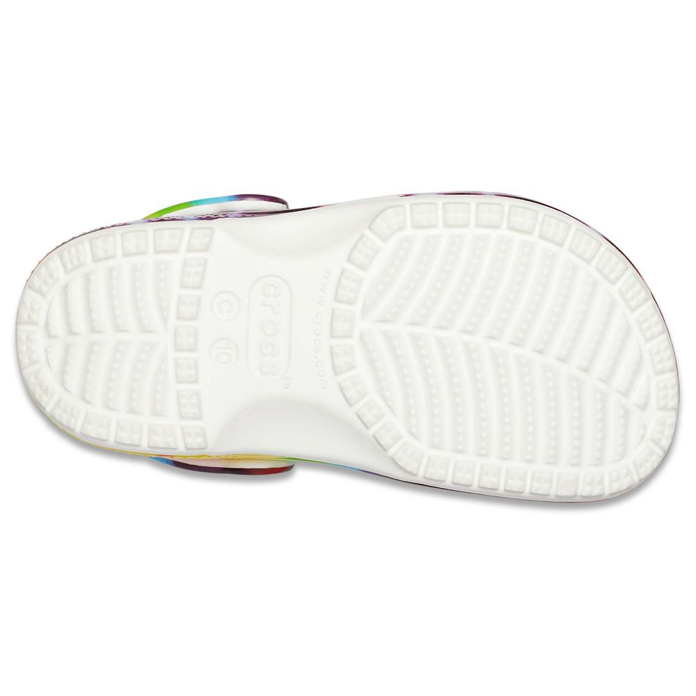 Crocs Toddler Classic TieNew Zealand -Dye Graphic Kids' Clogs Multicolor / Red | ABHMVY875