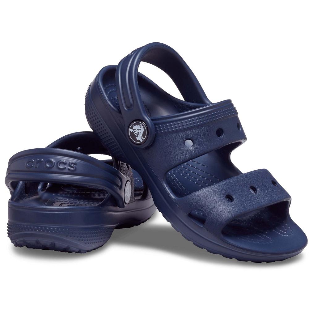 Crocs Toddlers' Classic Kids' Sandals Navy | WOMFUH305