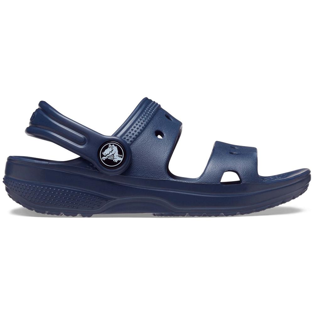Crocs Toddlers' Classic Kids' Sandals Navy | WOMFUH305