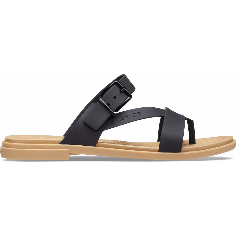Crocs Tulum Toe Post Women Sandals Black | HRZUSA451