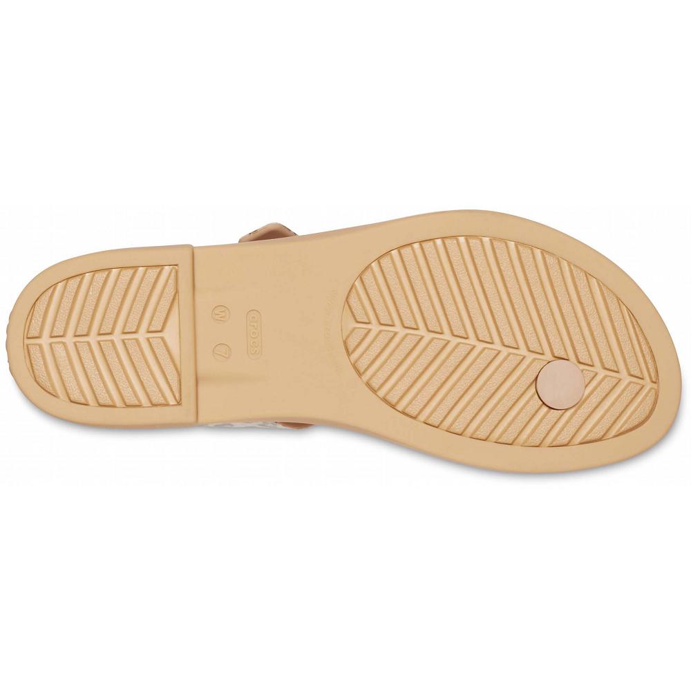 Crocs Tulum Toe Post Women Sandals Brown | RIFKCA436
