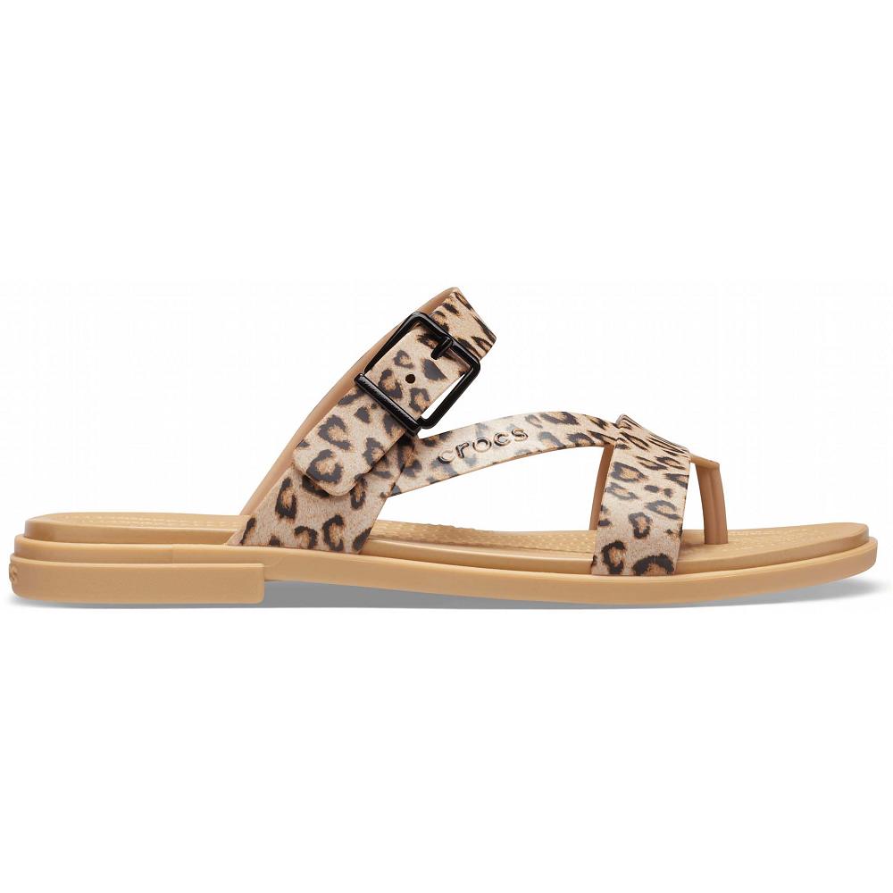 Crocs Tulum Toe Post Women Sandals Brown | RIFKCA436