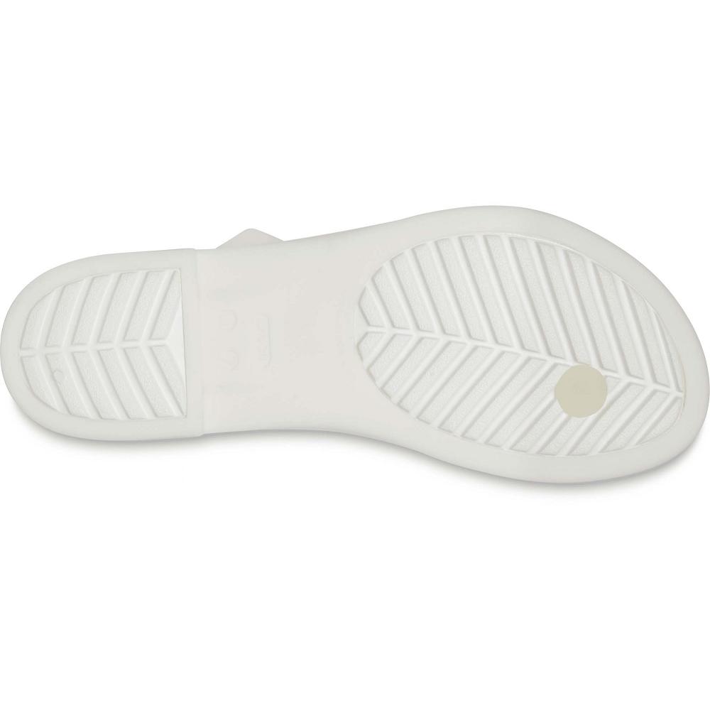Crocs Tulum Translucent Toe Post Women Sandals White | FGQESW130