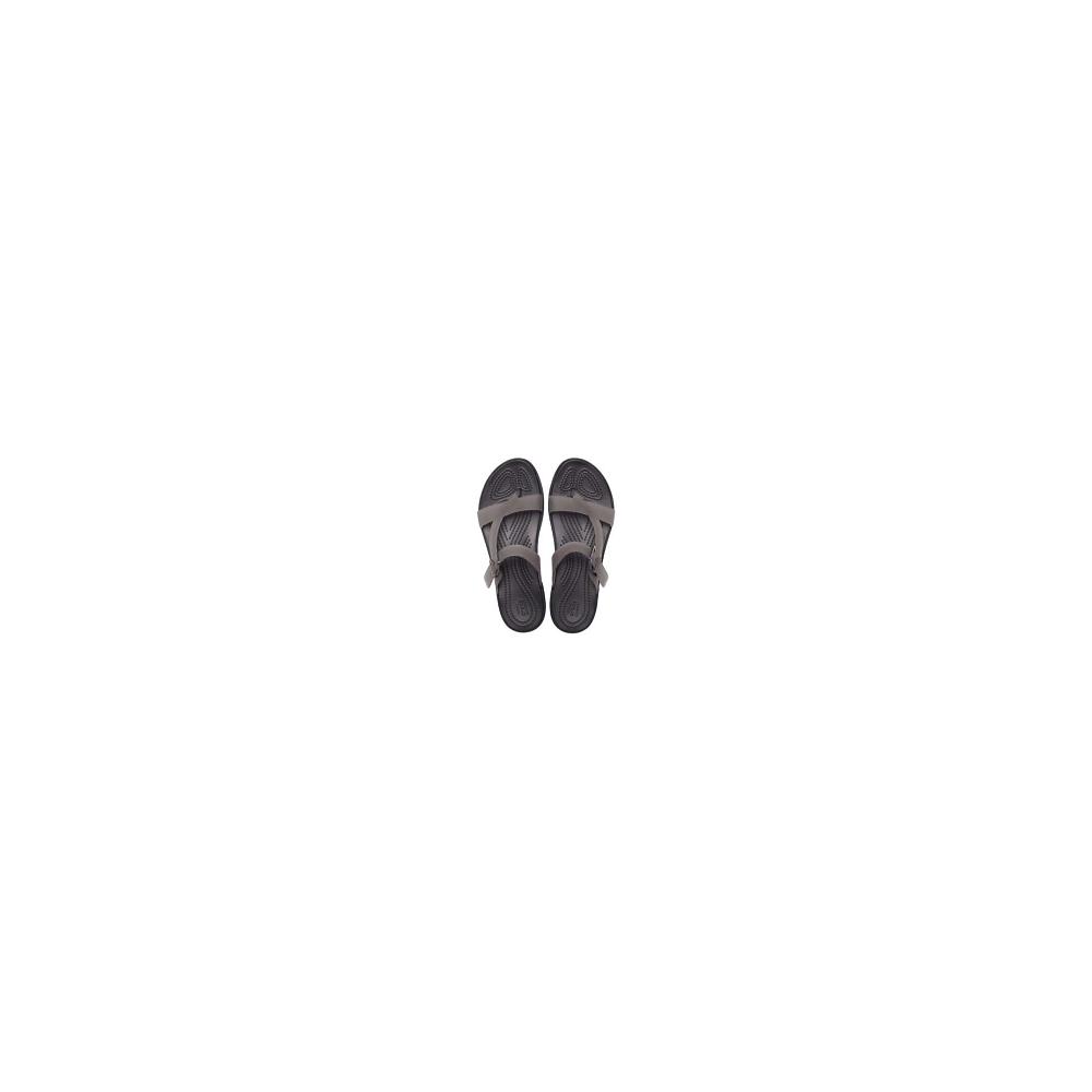Crocs Tulum Translucent Toe Post Women Sandals Black | KZECVL578