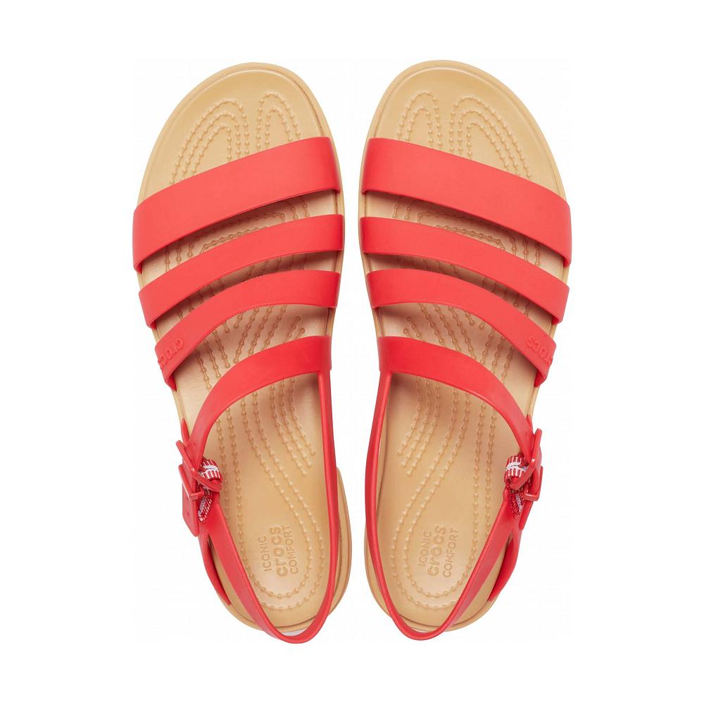 Crocs Tulum Women Sandals Red | GYKQVU436